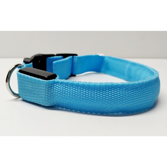 Pet Dog Medium Easy Clip On Collar Blue Adjustable Nylon Collar NWOT - Picture 3 of 8